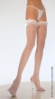 *EOL* sheer witte kousen met bandjes -Leg Avenue-